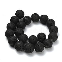 Круглые бусины из натуральной лавы&nbsp;G-M169-20mm-03