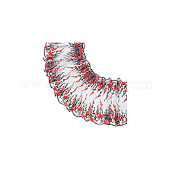 2 ярд полиэстеровой кружевной отделки с цветочной вышивкой&nbsp;DIY-BC0013-21C
