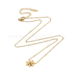 Ожерелья с подвесками-цветами из нержавеющей стали 304&nbsp;NJEW-N055-05G