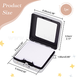 Scatole di visualizzazione diamantate sciolte in ferro rettangolare&nbsp;CON-WH0086-068B-02
