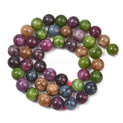 Naturali tinti giada bianca fili di perline&nbsp;GG-CBAEB22-B01-8mm-15