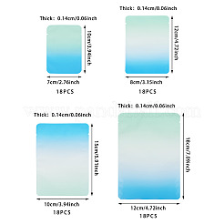 72 шт. 4 стиля двухцветные прямоугольные пластиковые подарочные пакеты&nbsp;OPP-TA0001-15A