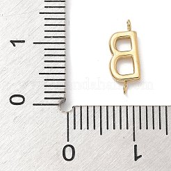Breloques de connecteur de lettre en acier inoxydable 304&nbsp;LS-STAS-M108-01G-02