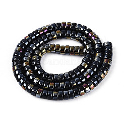 Fili di perline di vetro opaco placcate color ab&nbsp;GLAA-T026-3x6mm-P01