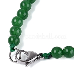 Natürliche malaysische Jade-Rund- und Kegelperlenketten&nbsp;NJEW-N064-03H