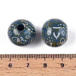 Cuentas de madera de schima impresas de estilo bohemio&nbsp;LS-WOOD-T032-31A