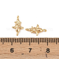Breloques de connecteur de fleur de lys en laiton&nbsp;X-KK-H524-04G