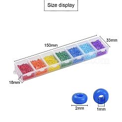 3500шт 7 стиля 12/0 стеклянные круглые бусины&nbsp;SEED-YW0001-36