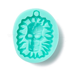 Овальные с подвеской в виде черепа пищевые силиконовые Молды&nbsp;LS-DIY-M040-07