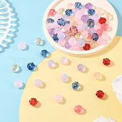 80 шт. прозрачные стеклянные бусины-спрей для краски&nbsp;GLAA-YW0005-31