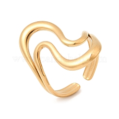 Anillos abiertos de acero inoxidable 304 para mujer&nbsp;RJEW-L342-15G