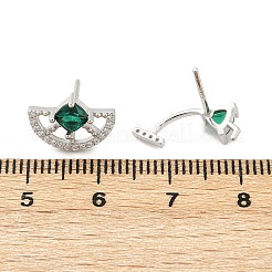 925 Sterling Silber Zirkonia Ohrstecker&nbsp;EJEW-V019-01P