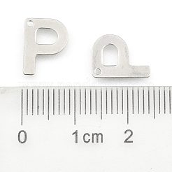 Anlaufgeschützte Buchstabenanhänger aus Edelstahl 304&nbsp;LS-STAS-O072-P