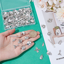 96 шт. 8 стиля подвески из цинкового сплава в тибетском стиле на бейсбольную тематику&nbsp;TIBEP-UN0001-27