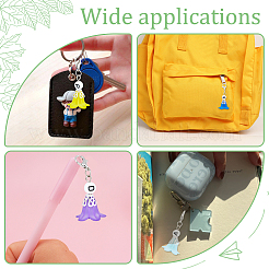 50 шт. 5-цветный матовый цветок прозрачный акриловый кулон украшение&nbsp;HJEW-HY0001-01