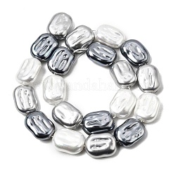 Colliers de perles de coquillage en verre électroplaqué&nbsp;BSHE-B009-F03-01
