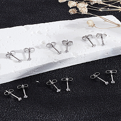 12 шт. серьги-гвоздики из нержавеющей стали&nbsp;EJEW-LP0001-35