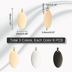 18 шт. подвески из нержавеющей стали 201 двух цветов&nbsp;STAS-GA0001-44