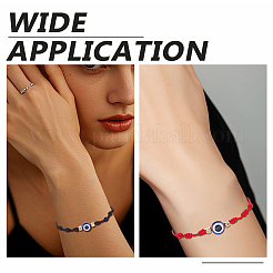 40 Stück verstellbare Armbänder aus Acrylperlen in 2 Farben&nbsp;BJEW-GO0001-39