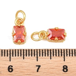 Charms in ottone zirconi a pavé di ottone&nbsp;KK-K340-50G-01