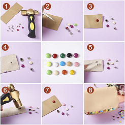 130 комплект эмалевых заклепок 13 цветов&nbsp;FIND-SW0001-17