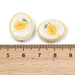Gedruckt handgefertigten Porzellanperlen&nbsp;PORC-B009-01C