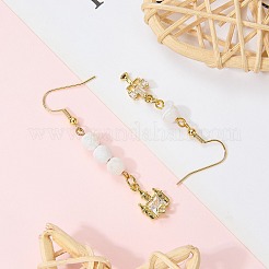 10pcs 2 estilos latón micro pave colgantes de circonita cúbica transparente&nbsp;ZIRC-SZ0005-41