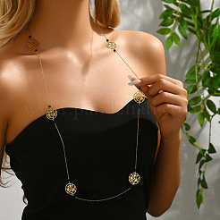 Стильные длинные ожерелья из полых звеньев нержавеющей стали для женщин&nbsp;JM6223-2