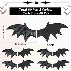 80 stücke 2 arten imitation leder bösen flügeln ornament zubehör&nbsp;WI-CL0001-03