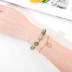 Бусины матовая натуральная африканская бирюза (яшма) круглые бусины&nbsp;G-OC0001-79A