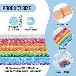 20 нить 20 цвета гальванические стеклянные бусины нити&nbsp;EGLA-TA0013-11