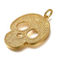 Ottone micro spianare pendenti zirconi&nbsp;KK-U055-08G-03