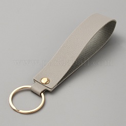 Rechteckiger Schlüsselanhänger aus PU-Leder&nbsp;HJEW-WH0078-01D