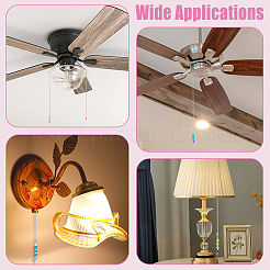 6 rallonge de chaîne de traction pour ventilateur de plafond en verre rond&nbsp;HJEW-NB00261