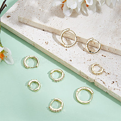 8 шт. 4 стиля серьги-кольца из латуни с прозрачным кубическим цирконием&nbsp;EJEW-DR0001-02G