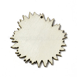 Большие подвески из осины с принтом на тему американского флага WOOD-G014-15