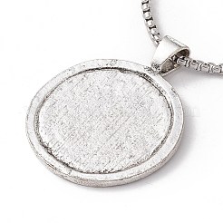 Sole con 12 costellazione collana pendente in lega con catene in acciaio inossidabile 304&nbsp;NJEW-C007-11AS