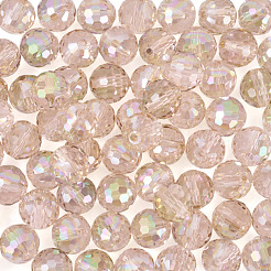 Стеклянные бусины с цветным покрытием ab&nbsp;EGLA-TA0013-18