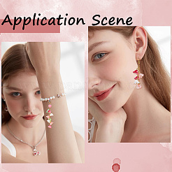 150 шт. 3-цветные прозрачные двухцветные стеклянные бусины&nbsp;GLAA-LT0001-04A