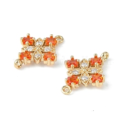 Verbindungsanhänger aus Messing mit kubischem Zirkonia-Pavé&nbsp;X-KK-G462-45KCG-03
