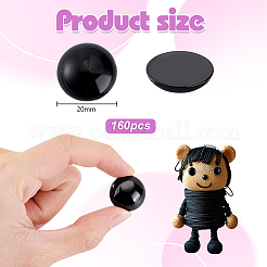 160шт. пластиковые кукольные глаза-кабошоны&nbsp;FIND-PH0026-96A