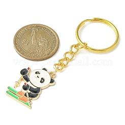 Porte-clés pendentifs en émail en alliage de panda de sport&nbsp;KEYC-JKC00501