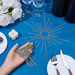 2 pièce de breloques en fer avec strass pour verre à vin&nbsp;HJEW-OC00384