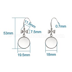 Ganchos para pendientes de acero inoxidable quirúrgico 316&nbsp;STAS-TAC0001-01C