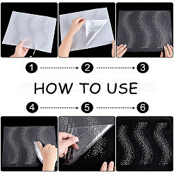 14 feuille de vinyle de transfert HTV avec strass en verre&nbsp;DIY-FG0010-29D