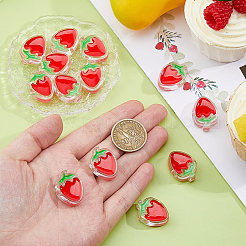 35шт прозрачные эмалевые акриловые бусины&nbsp;TACR-DC0001-10