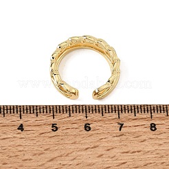 Bagues ouvertes en laiton avec micro pavé de zircones cubiques pour femmes&nbsp;CU-CBAE7DF-46G
