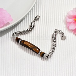 Браслеты из натуральных бусин тигрового глаза&nbsp;YW5979-2