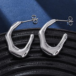Orecchini a bottone in acciaio inossidabile 304&nbsp;EJEW-B108-18P