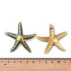 Серьги-гвоздики с эмалью из нержавеющей стали 304 в виде морской звезды&nbsp;EJEW-C169-04G
